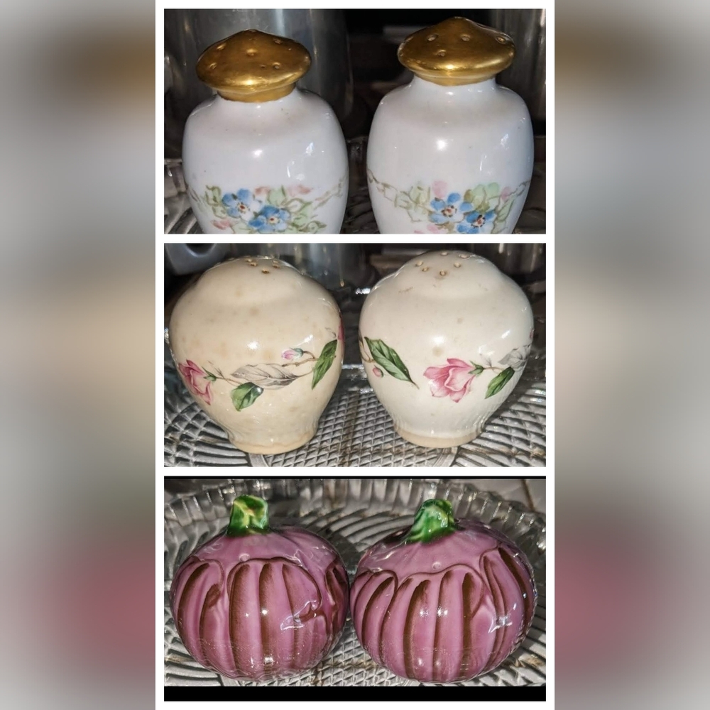 3 Vintage/Antique Salt & Pepper Shaker Sets- From Italy, Japan, & 3rd Unknown